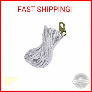 Peakworks Fall Protection Safety Lifeline Rope Grab, 50 ft Vertical Cable, G …