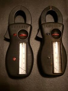 LOT of 2 Vintage Amprobe Ultra Clamp Meters and cases only - No Probes