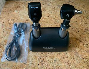 Welch Allyn Desk Charger 7114x, cord, Handles And Batteries! Otoscope 11710
