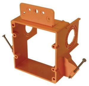 Cantex EZLV2-NWN 2-Gang Junction Box, PVC, Orange