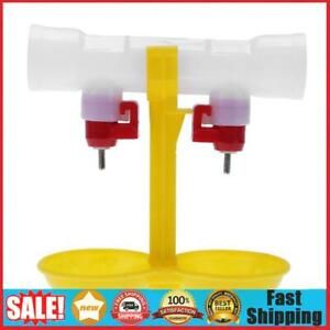 Double Outlet Drinking Hanging Chickens Cups Nipple Drinker Poultry Waterer