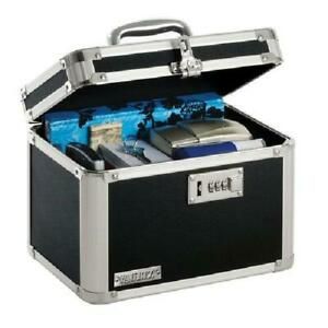Vaultz Combo Lock Storage Box, Black, Medium Density Fiberboard, VZ00102-2, NEW