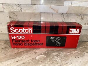 Vintage Scotch Filament Tape Hand Dispenser H-120 All Metal New