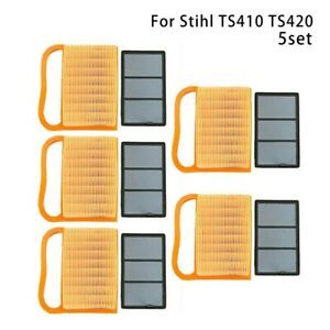 Air Filter Set Part Saws 5 Pack Durable For Stihl TS410 TS420 TS 420 TS Parts