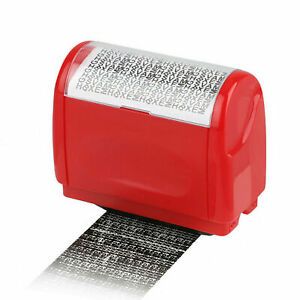 Identity Messy Code Roller Stamp Theft Guard ID Secure Data Protection