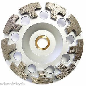 4.5” Premium Diamond Cup Wheel T-segment Grinding Concrete Stone 7/8&#034;-5/8” Arbor