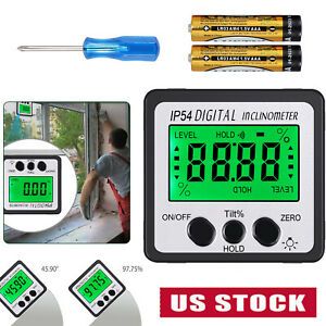 LCD Digital Level Box Angle Gauge Protractor Angle Finder Inclinometer Magnetic