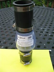 Brand New- Zoeller 30-0242, &#034;Quiet Check Valve&#034; Slip Union, 1-1/2&#034;, Clear Body