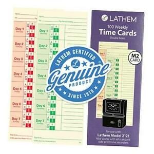 Weekly Time Cards, Double-Sided, For  Model 2121/Side 2-sided (Green/Red)