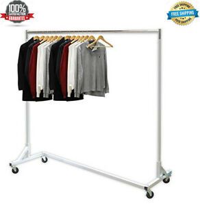 Garment Rack Houseware Industrial Grade Z-Base, 400lb Load with 62&#034; Extra NEW