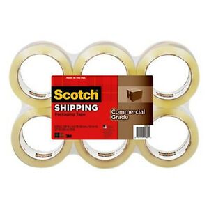 3M Scotch Commercial Grade Packaging Tape Rolls Clear 91764 - Shipping &amp; Packing