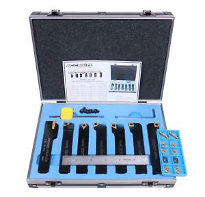 Accusize Industrial Tools 3/4&#039;&#039; Shank 7 Pc Indexable Carbide Turning Tool Set 10