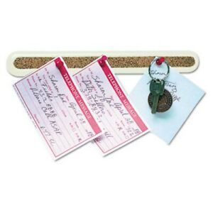 Quartet Bulletin Bar II, Natural Cork, 18 x 1 3/4, Putty Frame (QRT23502)