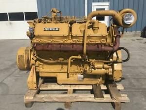 Caterpillar 3412 Engine, 749 HP, Year 1995, Good Used Low Hour Generator Takeout