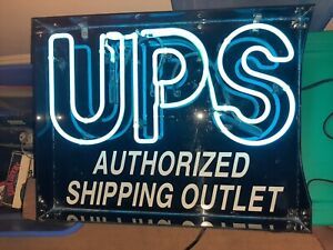 Neon UPS Authorized Shipping Outlet Sign