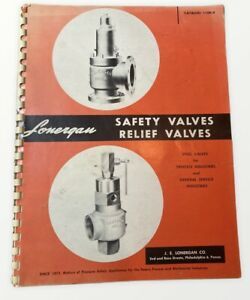 Vtg Antique Catalog J.E. Lonergan Co. Steel Safety Relief Valves PA Ephemera