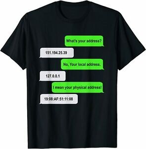 NEW LIMITED What&#039;s Your Address Funny Computer T-Shirt S-3XL