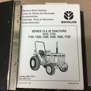 New Holland 15/20 SERIES 1215 1715 1120 1720 TRACTOR PARTS CATALOG BOOK MANUAL