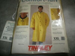 NEW Comfort-Tuff Tingley Waterproof 48&#034; Raincoat Detachable Hood XXL