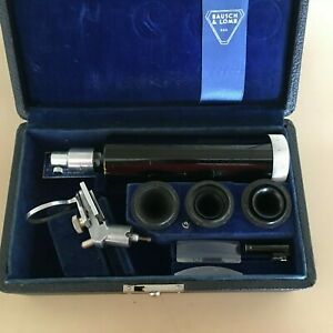 Vintage Bausch &amp; Lomb Otoscope Set  w/ Case