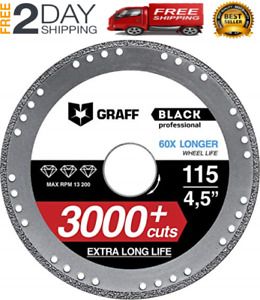 Diamond Metal Cutter Graff Black 4 1/2-Inch, Professional Angle Grinder Cutting