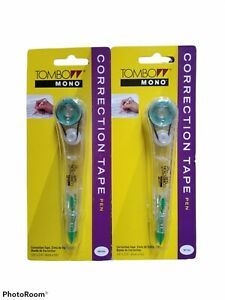 Tombow Mono Correction Tape Pen Non- Refillable  White  Lot of 2