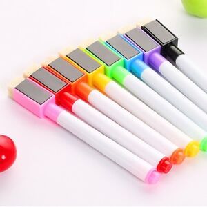 8 Colors Set Magnetic White Board Marker Pens With Dry Erase Eraser Prof