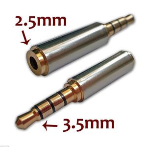 3.5mm Male to 2.5mm Female Stereo Mic Audio Earphone Jack Adapter Convert G3E WM