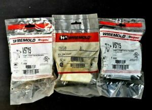 LOT OF 3. WIREMOLD V5715 STEEL IVORY RACEWAY TEE FOR BRANCHES AT RIGHT ANGLES