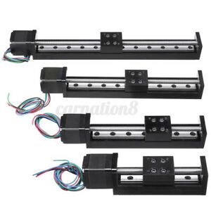 50-200mm Mini T6 Linear Guide CNC Rail Sliding Stage Actuator Motor Stroke US