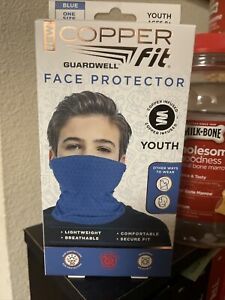 Copper Fit Guardwell Face Protector Youth Mask Blue/NEW