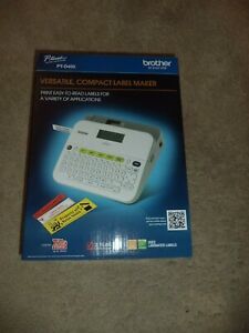 PTD400AD Brother Label Maker with Ac Adapter Versatile-White P-Touch Keyboard