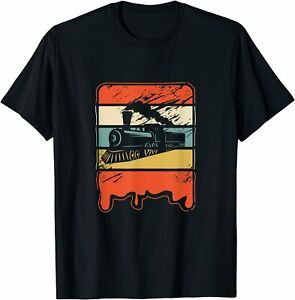 NEW LIMITED Train Locomotive Engineer Vintage Premium Gift Idea T-Shirt S-3XL