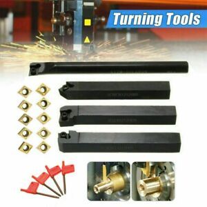 4Set 12mm Shank Lathe Boring Bar Turning Tool Holder Set With Carbide Inserts