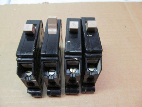 4 cutler hammer 15 amp one pole breakers 120 volts for sale