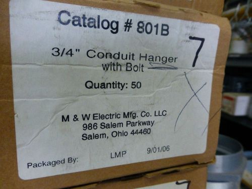 M&amp;w electric 801b 3/4&#034; emt steel conduit hanger lot of 45 for sale