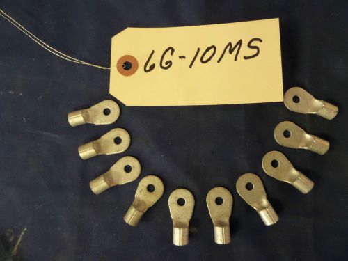 10) 6 Gauge Battery / Welding / Electrical Cable Tinned Copper Lugs #10 MS