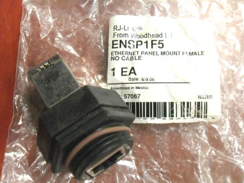 Woodhead ENSP1F5 Ethernet Pass-Through Cat5e RJ45 Panel Mount Female Receptacle