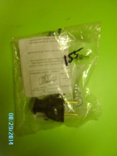 Eagle electric black straight blade male plug cord end 15a 125v 1-15p 183bk bag for sale
