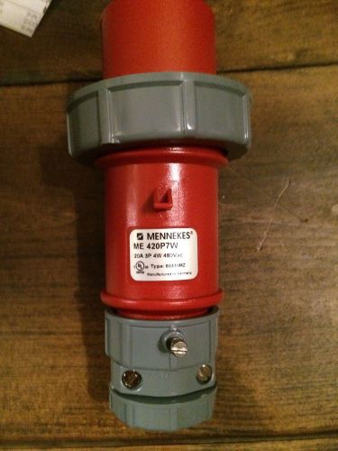 Mennekes pin plug and sleeve   me 420p7w #52113 for sale