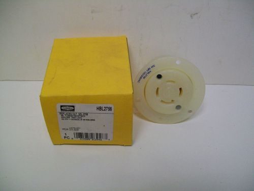 Hubbell HBL2756 30A 120/208V 3 Phase 4P4W Female Flanged Twist-Lock Receptacle