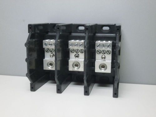Buss 16321-3 terminal power distribution contact block 3-pole 175a 600v for sale