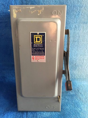 Square d h261 30 amp 600 volt fusible safety disconnect switch for sale