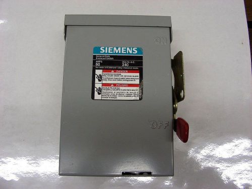 SIEMENS GENERAL DUTY ENCLOSED DISCONNECT SWITCH   60 AMPS   240 VOLTS AC