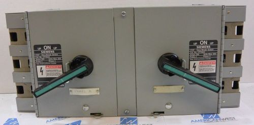 SIEMENS V7F3644 V7F ITE VACU-BREAK SWITCH - 200a 600v 3ph Twin with Hardware