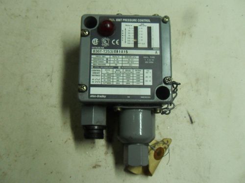 (n3-2) 1 allen bradley 836t-t253jx81x15 pressure control switch for sale