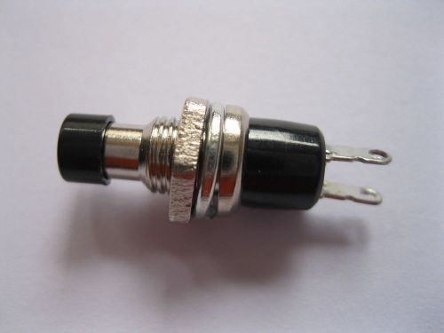 1x new mini push button spst momentary n/o off-on switch 10mm black for sale