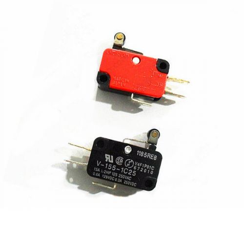 20pcs  limit switch with roller lever micro switch spdt snap action 15a 250v ac for sale