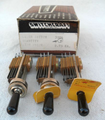 LOT 3 NOS VINTAGE SWITCHCRAFT 3006 TELEVER SWITCH 2 POSITION RETURN TO CENTER