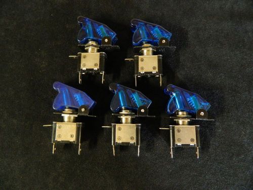 5 pack toggle switch on off blue mini led 12v 20 amp race nitrous ec-3015bl for sale